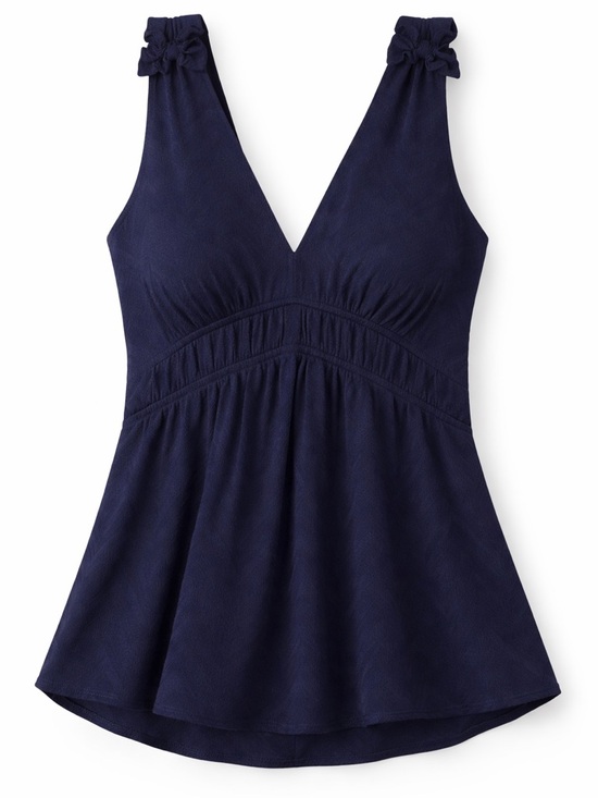 Maeve Tops - Anthropologie Maeve Navy Babydoll Tank Top | Anthropologie V-Neck Peplum Blouse